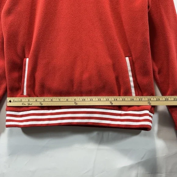 M&M Jacket Womens's M Pullover Mock Neck 1/4 Zip Red - Picture 4 of 11